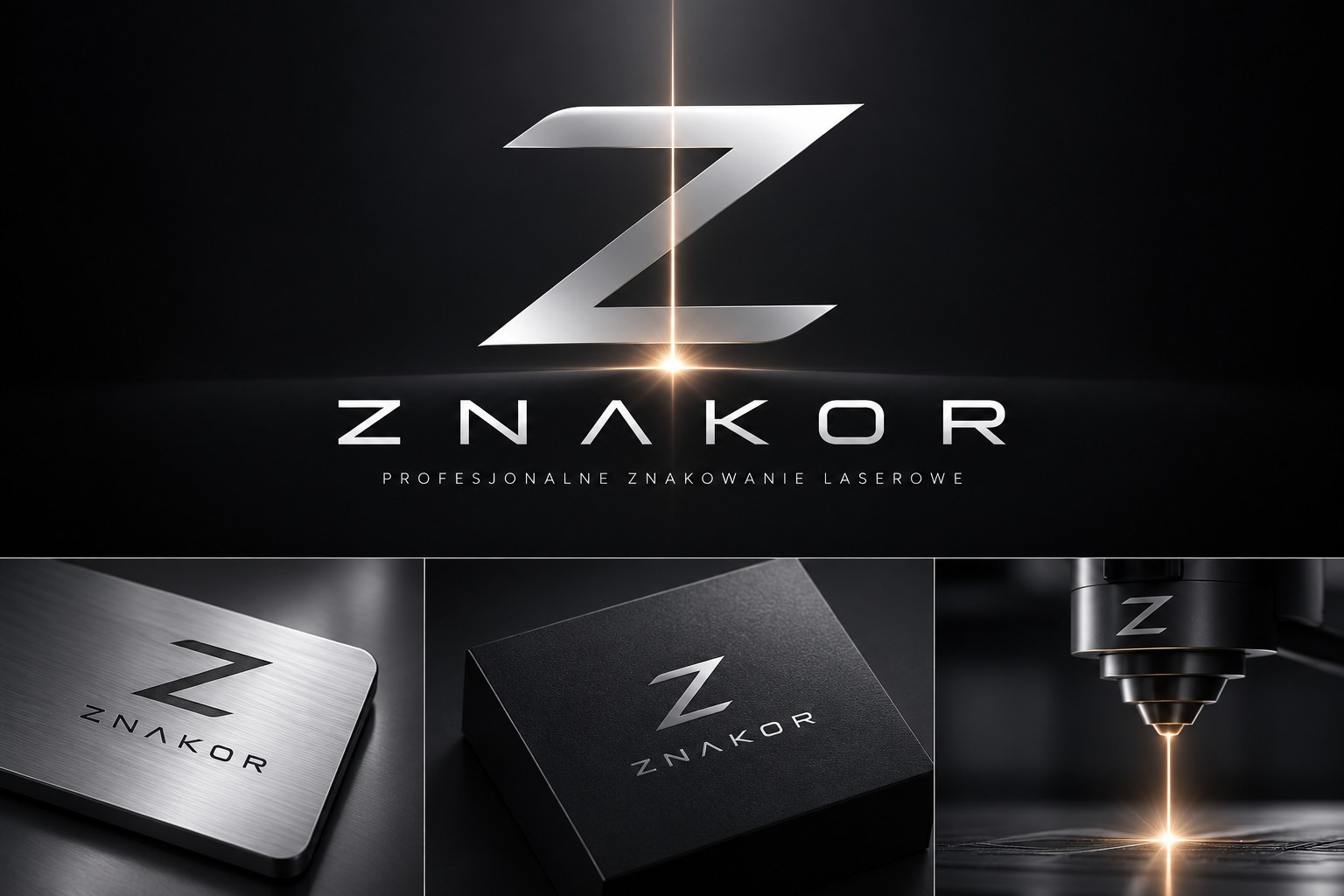 Logo ZNAKOR oraz przykładowe zastosowania znakowania laserowego